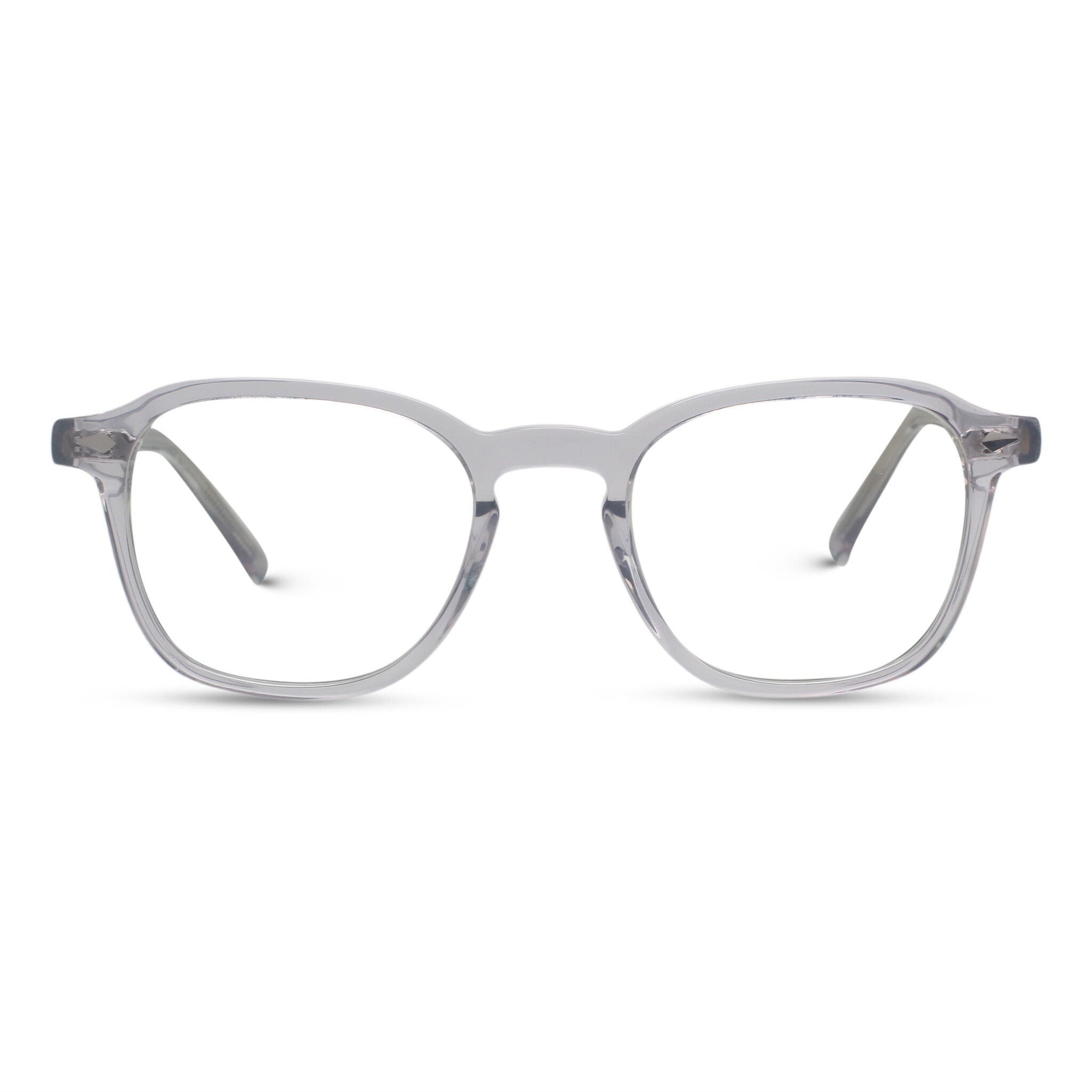 Clear transparent plastic eyeglasses