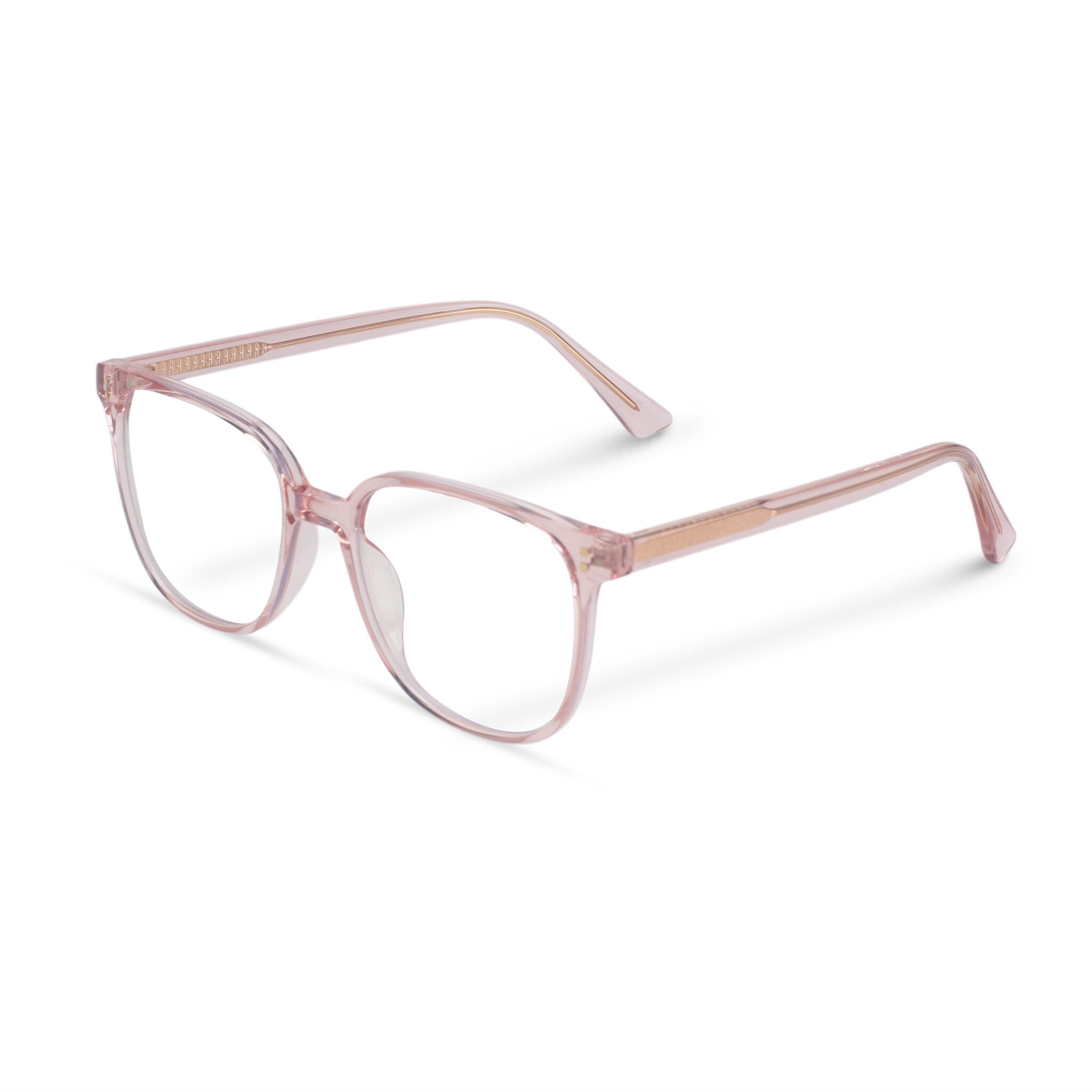 Classic square pink eyeglasses 