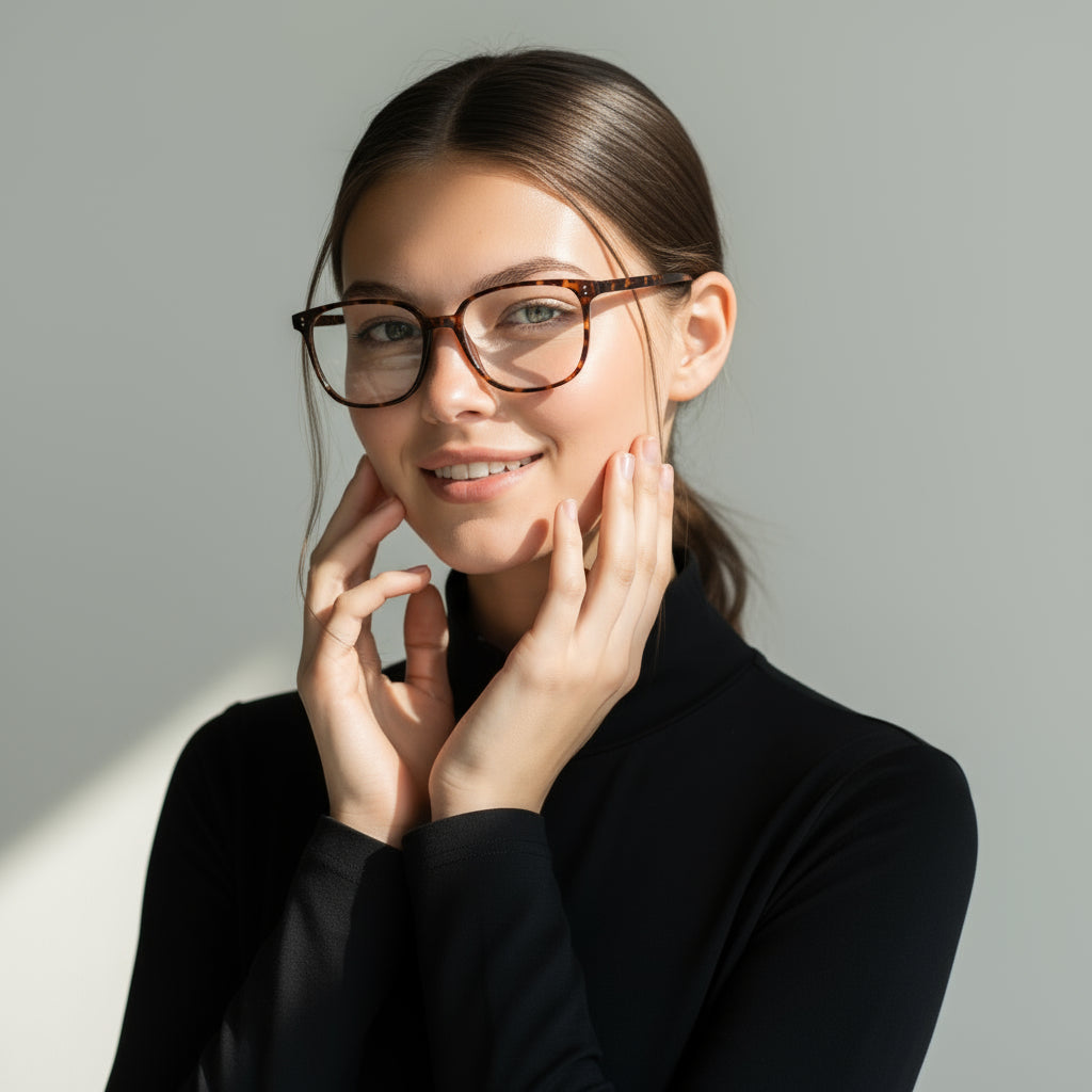 Classic square tortoise eyeglasses 