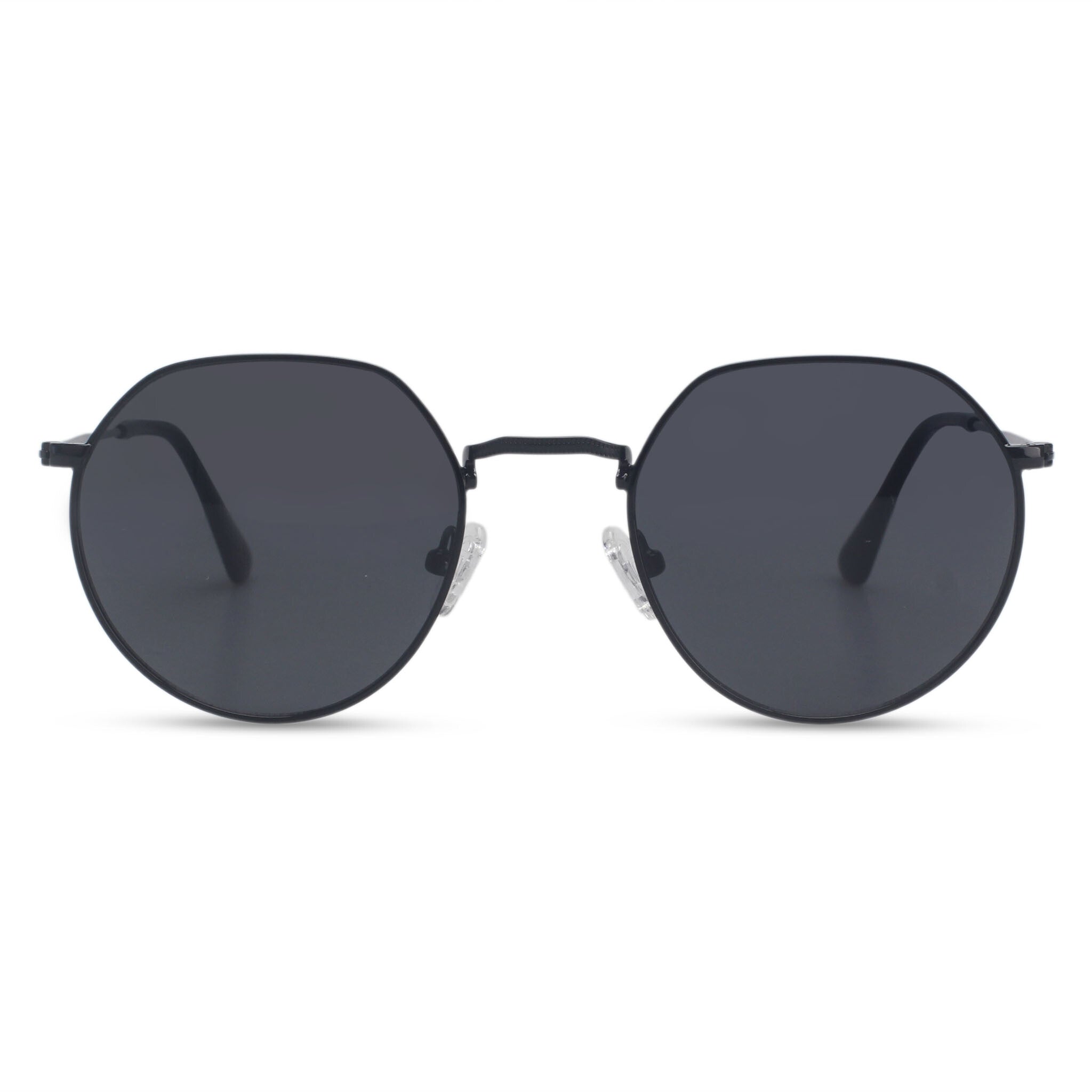 Geometric minimalistic black sunglasses