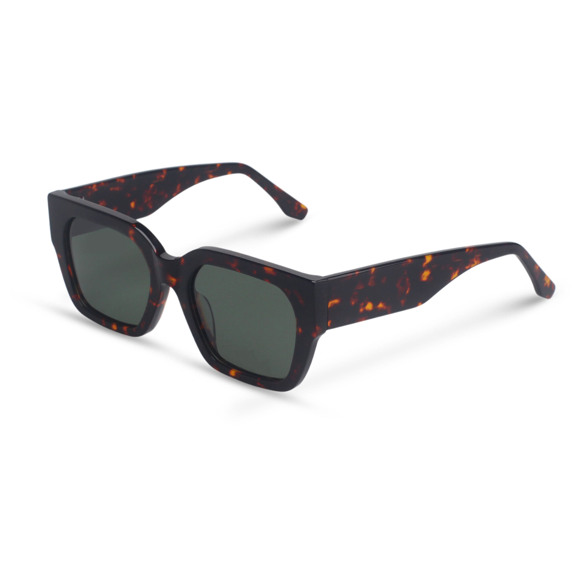 Bold rectangle tortoise sunglasses