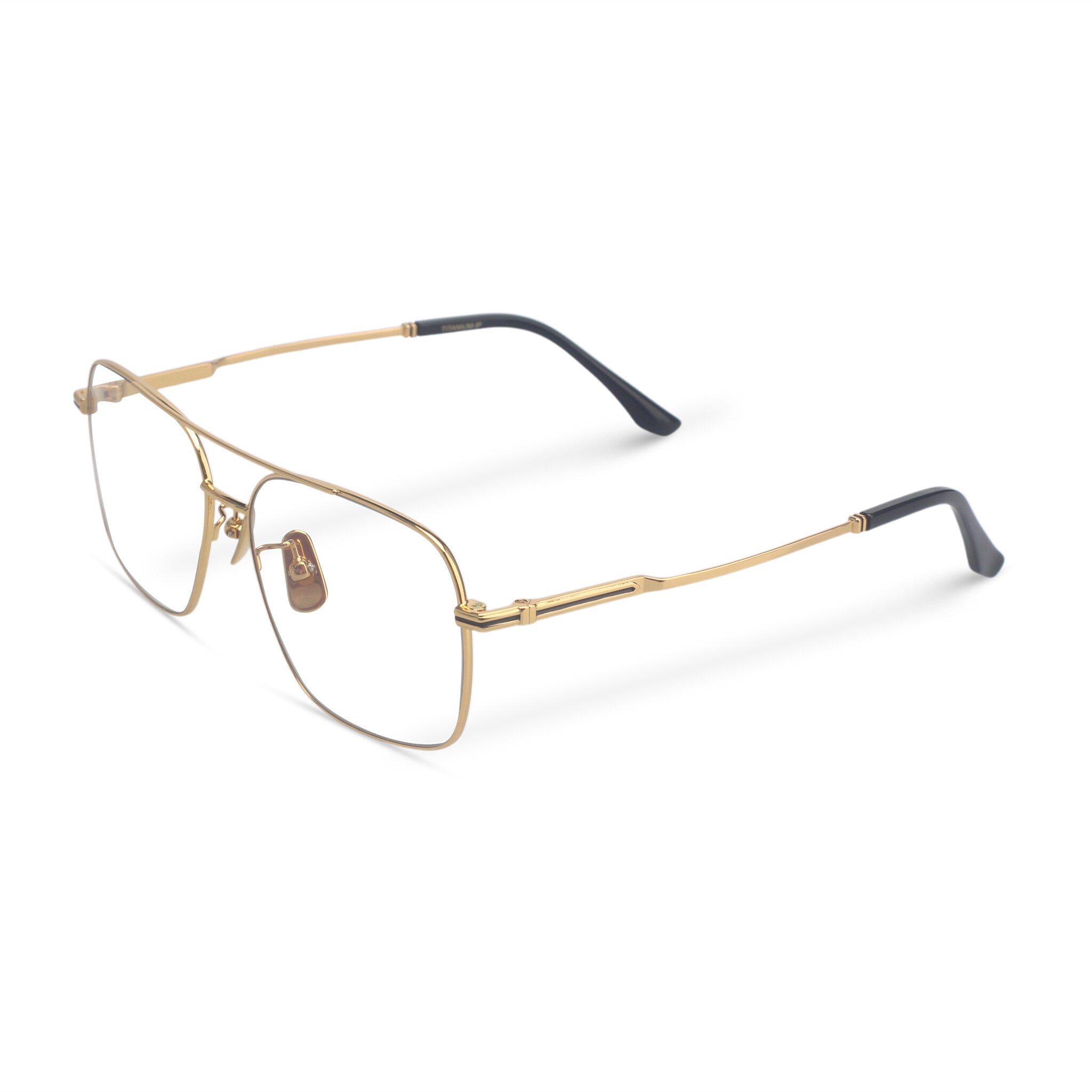 Aviator gold eyeglasses