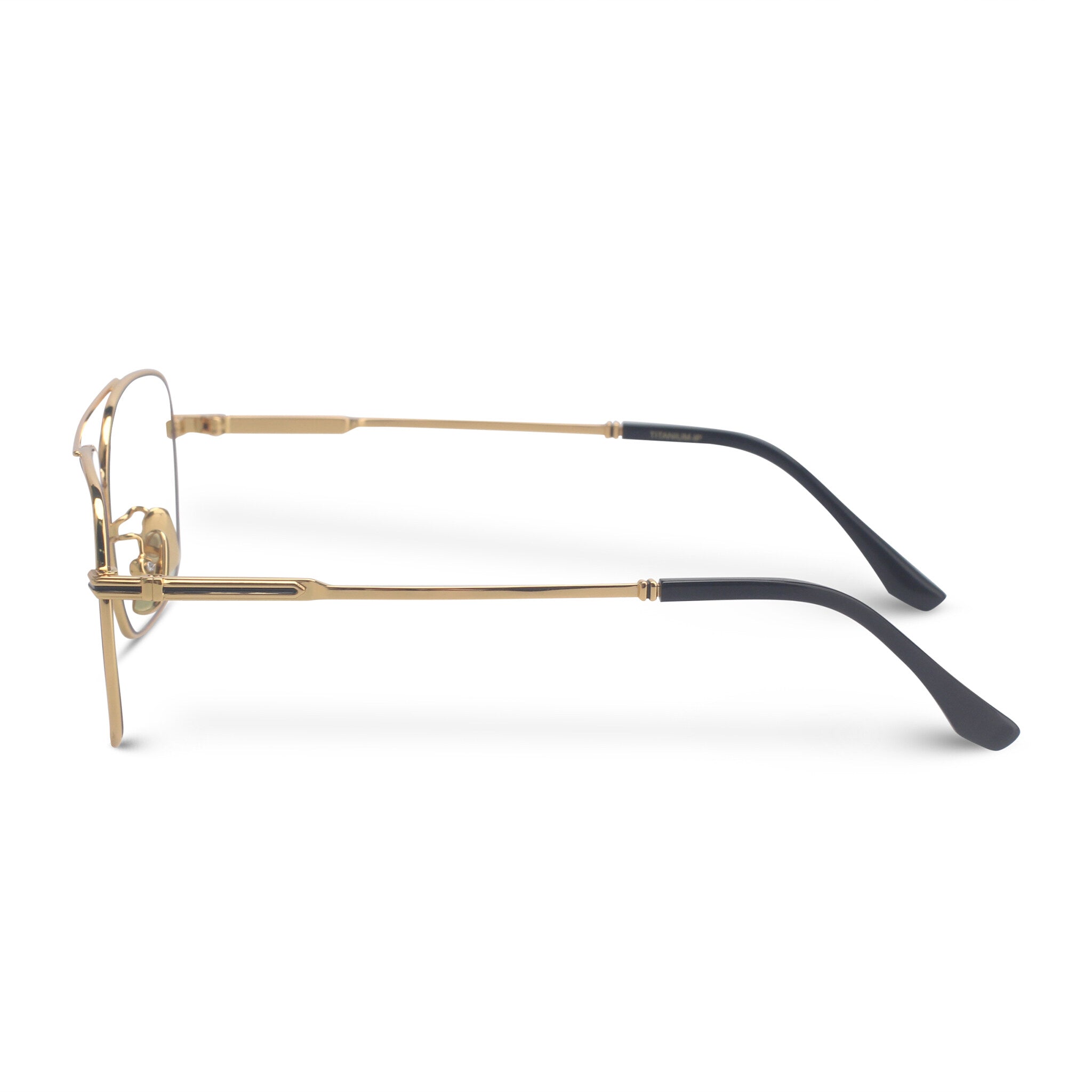Aviator gold eyeglasses