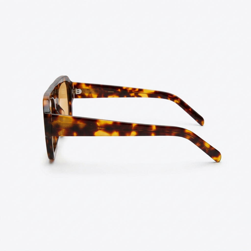 Aviator yellow tortoise sunglasses
