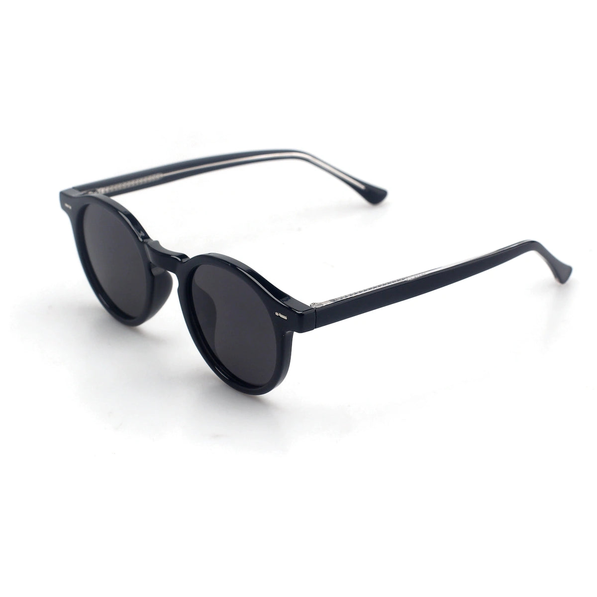 Positano round black sunglasses