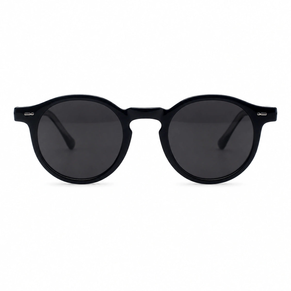 Positano round black sunglasses