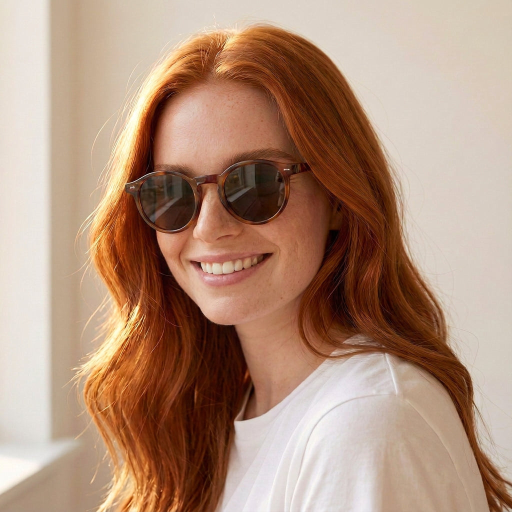 Positano round tortoise sunglasses