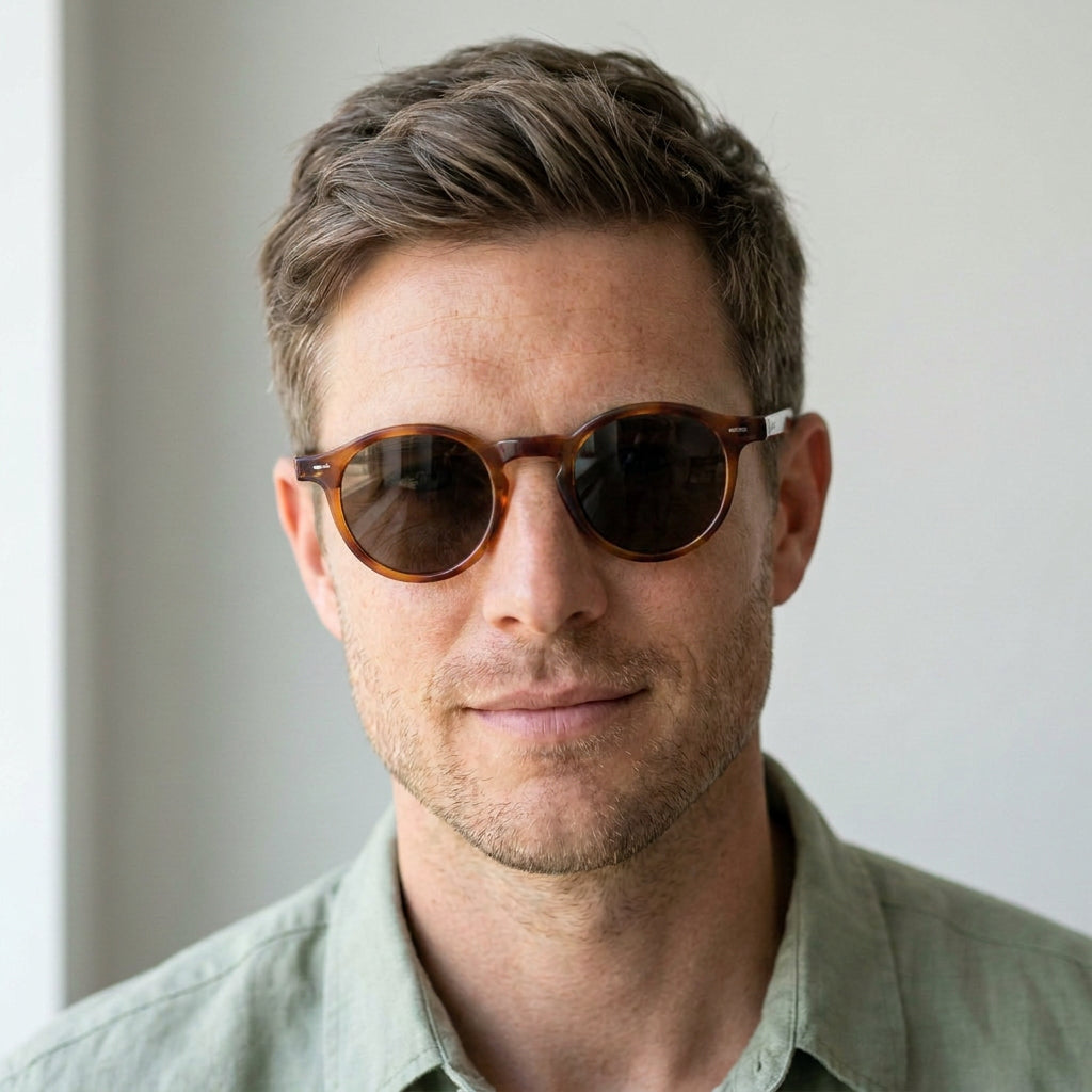 Positano round tortoise sunglasses