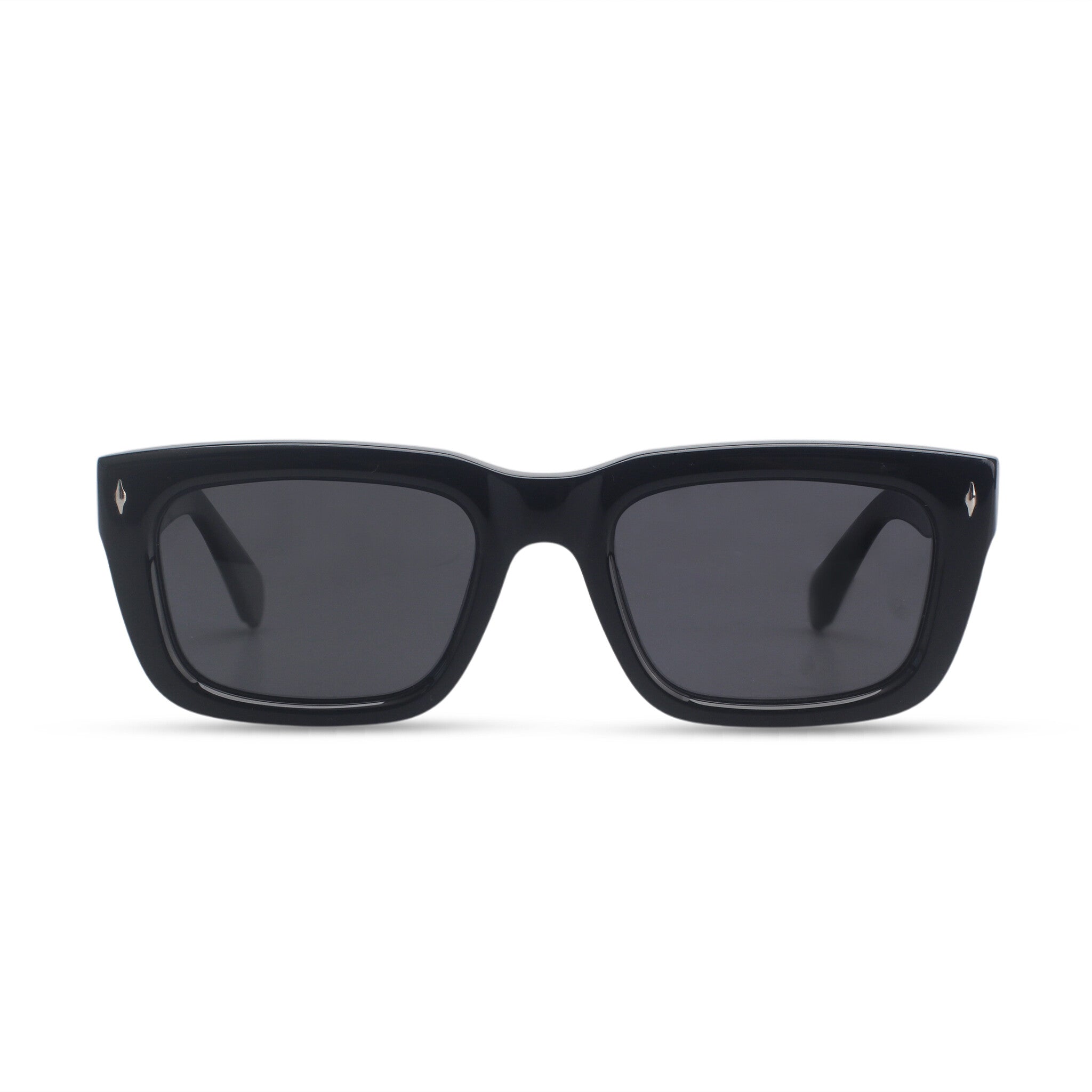 Classic rectangular black sunglasses