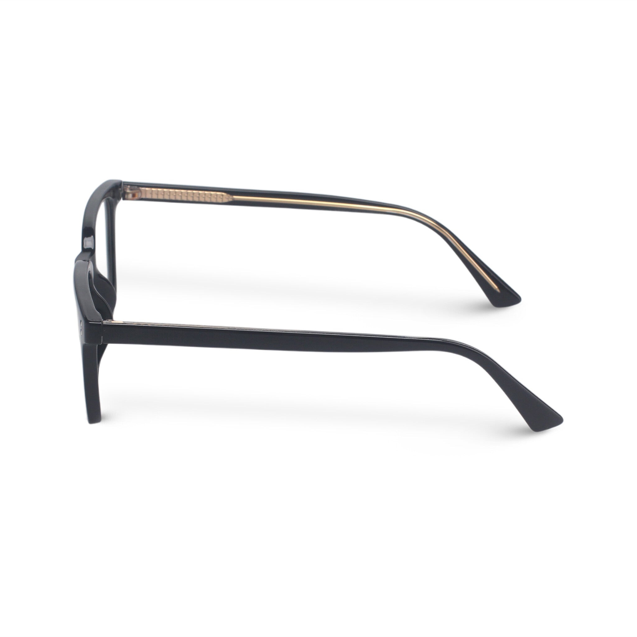 black squared plastic eyeglasses