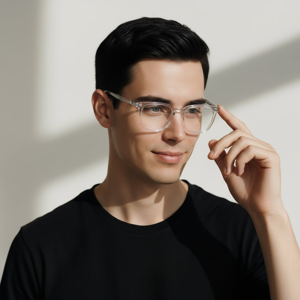 Clear eyeglasses on a white background @clear