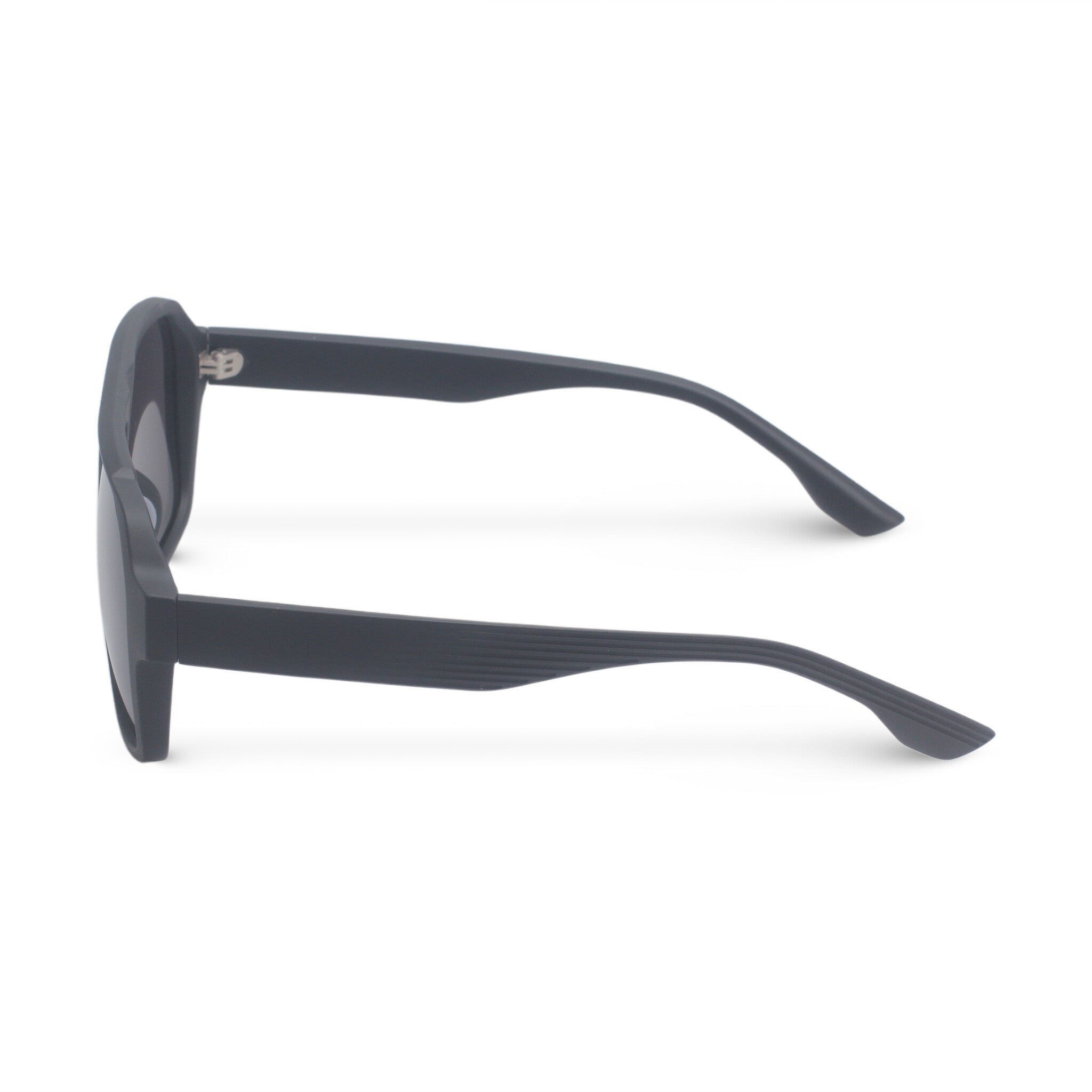 Oversized black sport sunglasses