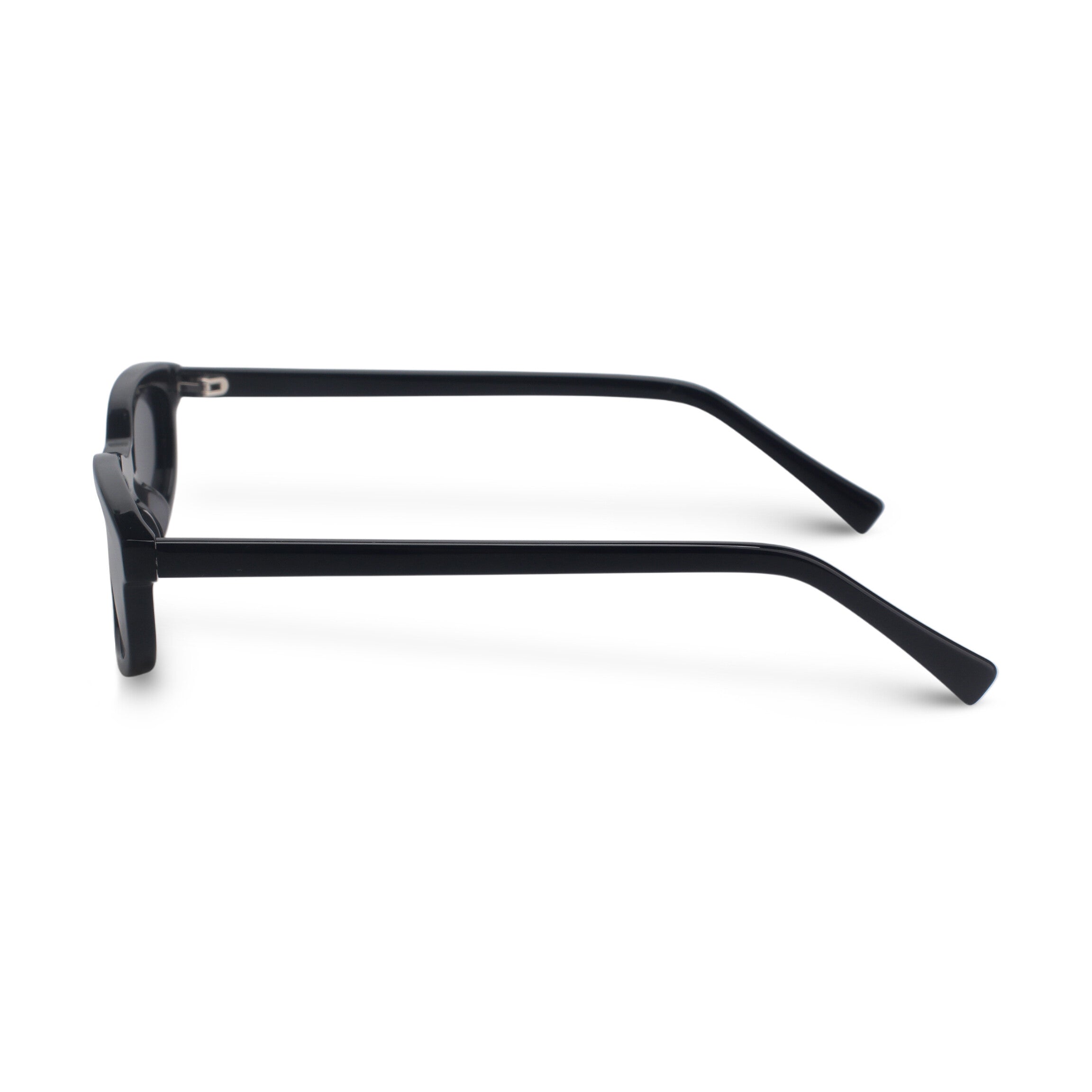 Minimal oval black sunglasses