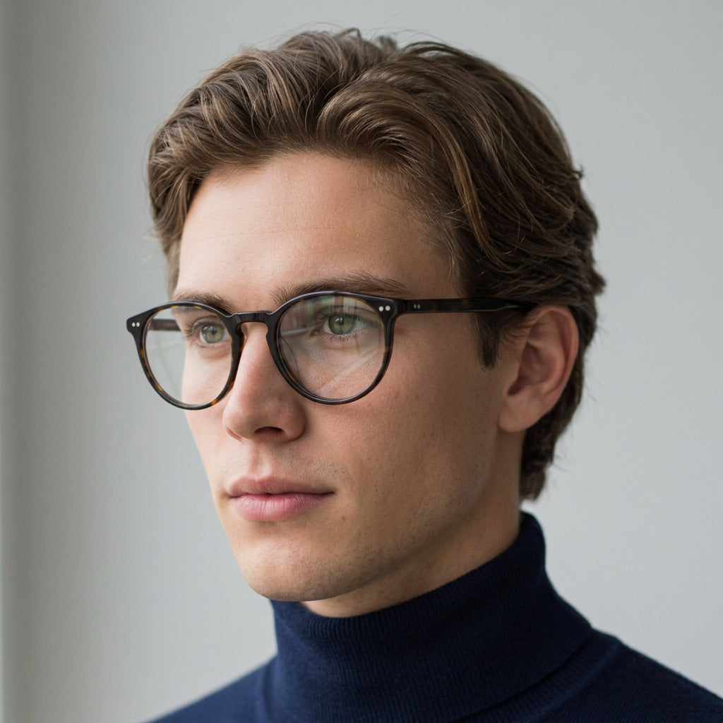 black round glasses