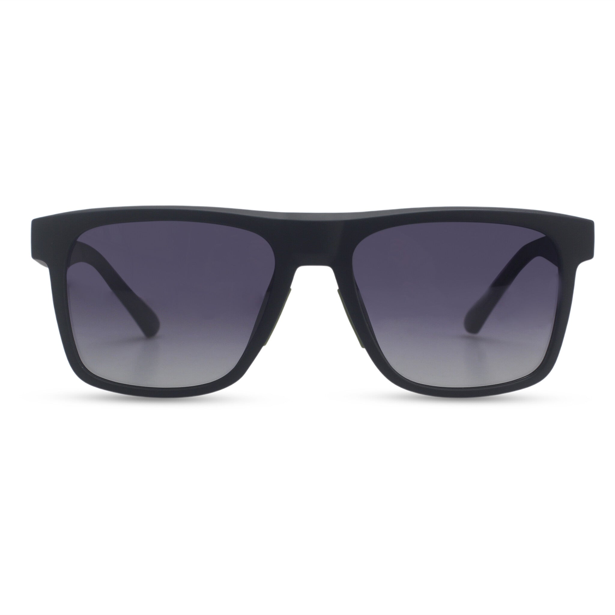 Square black sport sunglasses