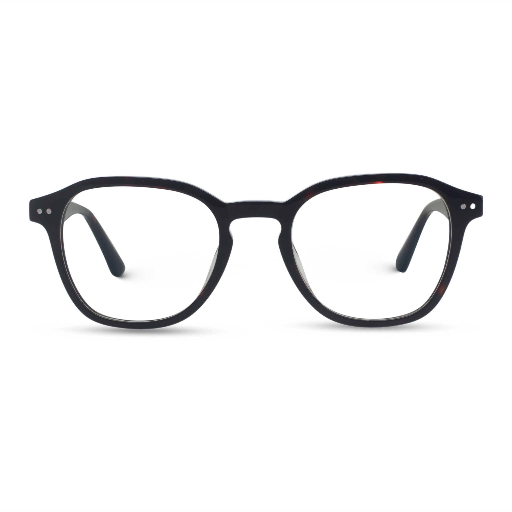 Minimal square tortoise eyeglasses