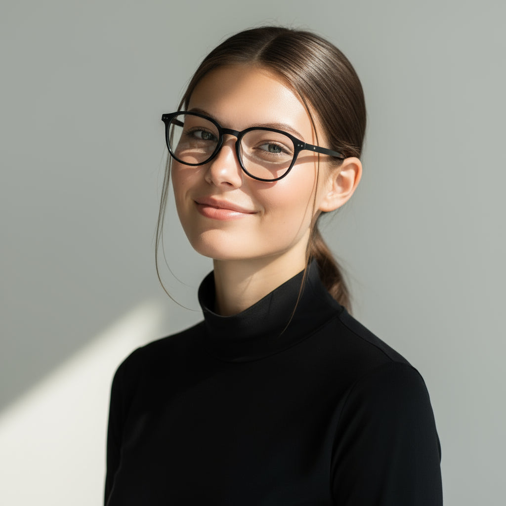 Minimal square tortoise eyeglasses